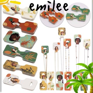 EMILEE กระดาษคราฟท์ หลากสี 9.5x3 ซม. สําหรับโชว์เครื่องประดับ DIY 100 ชิ้น/ล็อต