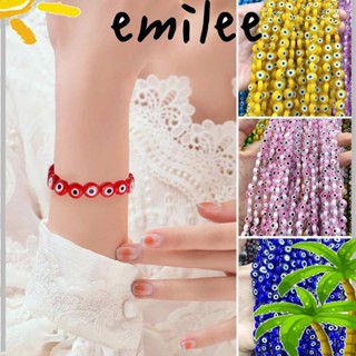 Emilee ลูกปัดแก้วเคลือบ 8 มม. AB สี Millefiori หลากสี สําหรับทําเครื่องประดับ สร้อยข้อมือ