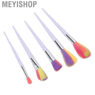 Meyishop Cosmetic Brushes Set  5pcs Easy To Color Makeup Portable Durable for Makup Tool