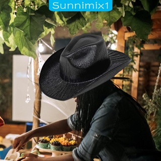 [Sunnimix1] หมวกคาวบอย แวววาว สําหรับผู้หญิง ธีมปาร์ตี้ เครื่องแต่งกาย ปาร์ตี้