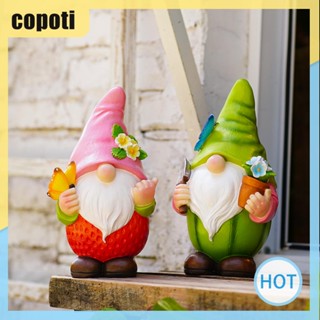 Copoti โคมไฟเรซิ่น พลังงานแสงอาทิตย์ รูปคนแคระ สําหรับตกแต่งบ้าน และสวน