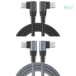 Will สายชาร์จ USB C Type C 3 0A มุมขวา ชาร์จเร็ว สําหรับ S9