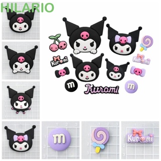 Hilario กิ๊บติดผม PVC รูปตุ๊กตา Kuromi 3D สําหรับตกแต่งเครื่องประดับ DIY 5 ชิ้น