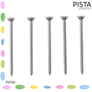 Pista 100 ชิ้น #6 X สกรูไม้ 2 นิ้ว สกรูต๊าปในตัว สีเงิน สกรูเฟอร์นิเจอร์ หัวแบน สกรูกรอบไม้ สเตนเลส สําหรับกรอบไม้