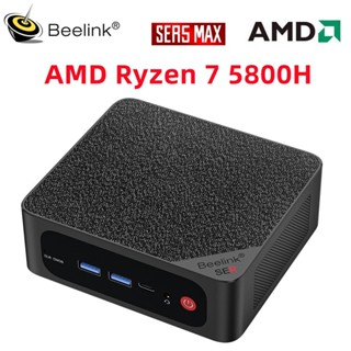 Beelink SER5 MAX Mini PC AMD Ryzen 7 5800H Win11 Pro DDR4 3200MHZ 16GB 500GB NVME SSD WIIF6 BT5.2 4K 60Hz RJ45 1000M 54W