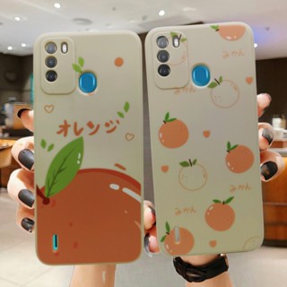 Itel Vision 1 Pro Minimalist Ins Style Orange Pattern White เคสโทรศัพท์ Itel S16 เคสโทรศัพท์ซิลิโคน TPU แบบนิ่ม