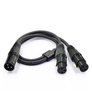 [mibum01eb] ใหม่ ตัวเชื่อมต่อ 3 Pin XLR ตัวเมีย สําหรับสายเคเบิลอะแดปเตอร์แยก 2 ตัวเมีย