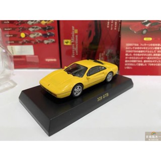 โมเดลรถยนต์ Kyosho 1:64 Ferrari 328 GTB โลหะผสม สีเหลือง 64