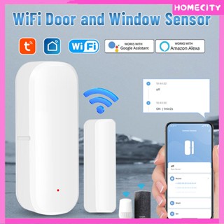 [พร้อม] Tuya Smart Wifi Door Sensor Window Sensor Door Magnetic Alarm Detector เซ็นเซอร์แม่เหล็กอิสระทำงานร่วมกับ Alexa Google Home