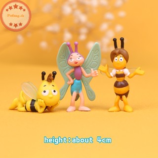 Pufang โมเดลฟิกเกอร์ การ์ตูนผึ้ง Maya The Bee ของเล่น ของสะสม ตกแต่งเค้ก สําหรับเด็ก