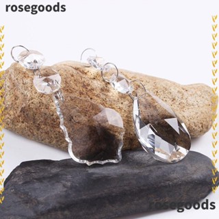 Rosegoods1 จี้คริสตัลปริซึม รูปใบเมเปิ้ล 50 มม. สําหรับตกแต่งโคมไฟระย้า 12 ชิ้น