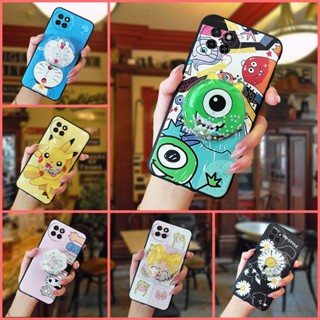 Soft Case TPU Phone Case For Itel S23/S665L Dirt-resistant Cartoon Back Cover Anti-knock glisten Durable Silicone Kickstand