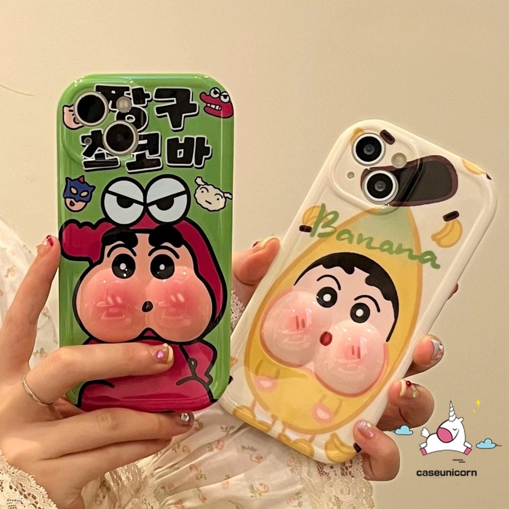 เคสโทรศัพท์มือถือ แบบนิ่ม ลายการ์ตูนชินจัง และจระเข้ 3 มิติ สําหรับ iPhone 14 11 12 13 Pro MAX 6 6s 7 8 Plus XR X XS MAX SE