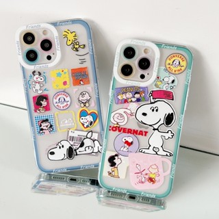 [Shirley] เคสโทรศัพท์มือถือแบบนิ่ม ใส ลายการ์ตูนสนูปปี้น่ารัก สําหรับ Iphone 14ProMax 13 XS 12