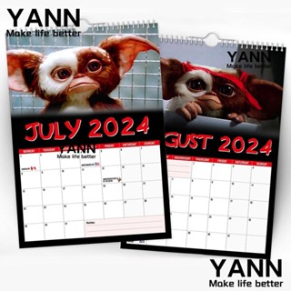 Yann1 ปฏิทินแขวนผนัง ลาย Gizmo ปี 2024 สําหรับตกแต่งบ้าน