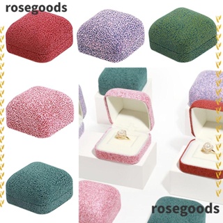 Rosegoods1 กล่องกํามะหยี่ คุณภาพสูง สําหรับใส่เครื่องประดับ แหวน