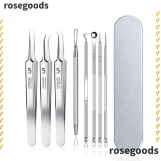 Rosegoods1 คลิปเข็มขูดสิว ทําความสะอาดล้ําลึก 7 ชิ้น