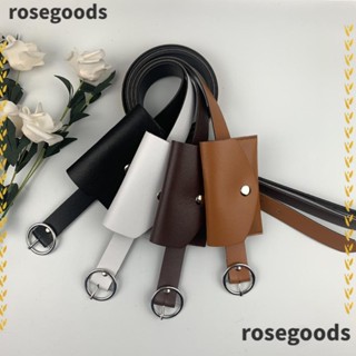 Rosegoods1 เข็มขัดกระเป๋ายีน หัวเข็มขัดโลหะ คลาสสิก สําหรับผู้หญิง