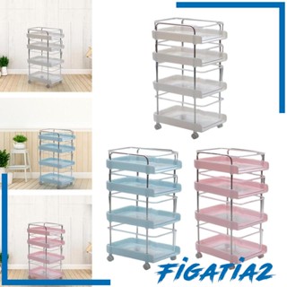 [Figatia2] รถเข็นม้วน 4 ชั้น ขนาดเล็ก 1:6 พร้อมล้อ สําหรับตกแต่งบ้านตุ๊กตา DIY