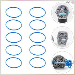 Junshaoyipin.th แหวนยางตาข่าย ป้องกันไมโครโฟน แบบเปลี่ยน 10 ชิ้น