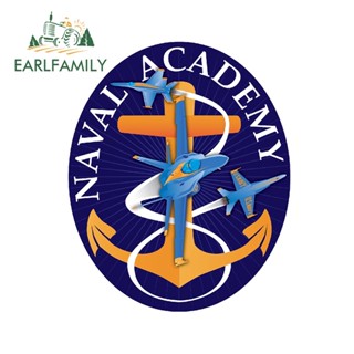 Earlfamily สติกเกอร์ กันน้ํา กันรอยขีดข่วน ลายอนิเมะ Naval Academy Anchor ขนาด 13 ซม. x 10.7 ซม. สําหรับตกแต่งรถยนต์