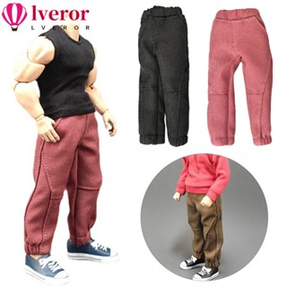 Lveror ตุ๊กตาฟิกเกอร์ทหาร ผ้าฝ้าย ขนาดเล็ก 1/12 พร้อมกางเกงฮู้ด