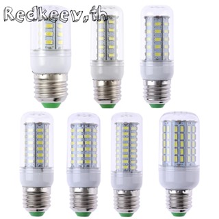 Redkeev™ หลอดไฟ LED 220V-240V E27 SMD 5730 สว่างมาก แสงสีขาว