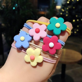 Scrunchies Flower Hair Accessories Children Accessories Cute Simple Rubber Band Hair Rope Sweet Color Hair Rubber Band Scrunchies Tie Hair Jelly Color Hair Band Headband Hair Tie Headdress Hair Access