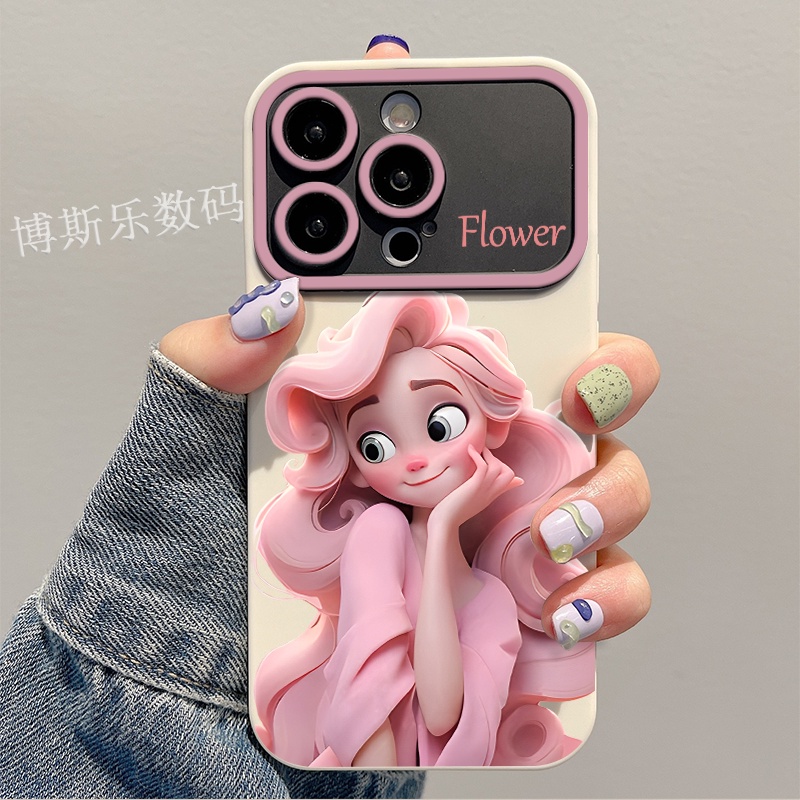 เคสโทรศัพท์มือถือ ลายเจ้าหญิงผมสีชมพู สําหรับ IPhone 11 12 Pro Max X XR XS Max SE 7 Plus 8 Plus IPhone 13 Pro Max IPhone 14 Pro Max