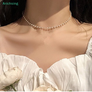 &lt;Arichsing&gt; สร้อยคอโซ่ จี้ไข่มุก สไตล์เกาหลี เครื่องประดับแฟชั่น สําหรับผู้หญิง ลดราคา