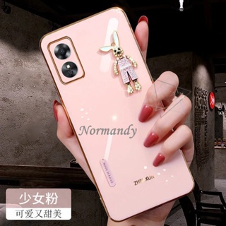 ขายดี เคสโทรศัพท์มือถือ ซิลิโคนนิ่ม กันกระแทก ลายกระต่าย สีสดใส แฟชั่น สําหรับ OPPO A58 4G A58 NFC 2023 OppoA58