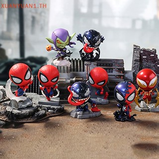 Xuan โมเดลฟิกเกอร์ Pvc รูปสไปเดอร์แมน Popmart The Avengers Blind Box Iron Spider Man Ps4 น่ารัก สําหรับเก็บสะสม ตกแต่ง TH