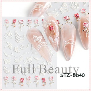 สติ๊กเกอร์ติดเล็บ 5d Camellia Tulip Nail Art สามมิติ ดอกไม้ Love สติ๊กเกอร์ติดเล็บ Freshing สีสัน อุปกรณ์ตกแต่งเล็บ เครื่องมือทำเล็บ สำหรับร้านเล็บ JOYFEEL