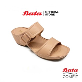 Bata บาจา Comfit รองเท้าเพื่อสุขภาพแบบสวม รองรับน้ำหนักเท้าได้ดี สูง 2 นิ้ว สำหรับผู้หญิง สีชมพู รหัส 6015008