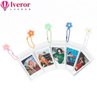 Lveror ซองใส่นามบัตร PVC แบบใส ขนาดเล็ก 3 นิ้ว กันน้ํา แบบพกพา สําหรับใส่รูปภาพ รถบัส 5 ชิ้น