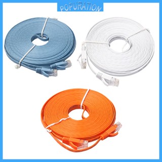 Pop สายเคเบิลอีเธอร์เน็ต CAT6 RJ45 สีดํา สําหรับเราเตอร์ PC