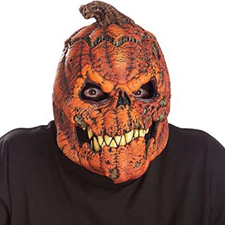 Halloween Horror Mask Latex Pumpkin Shape Adult Movable Pumpkin Full Head Mask