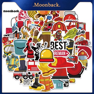 &lt;moonback&gt; สติกเกอร์ไวนิล ลายนักบินอวกาศ Fireman กันน้ํา สําหรับติดตกแต่งกีตาร์ แล็ปท็อป 52 ชิ้น