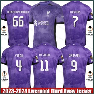 เสื้อยืดแขนสั้น ลายทีม Third Away Virgil Diaz Salah Darwin Arnold SY3 2023-2024 พลัสไซซ์ YS3