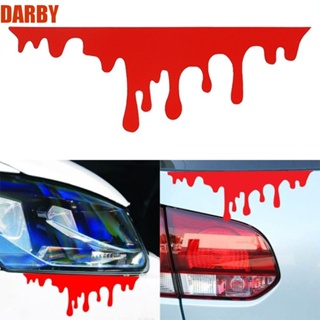 Darby สติกเกอร์ PET สีแดง มีกาวในตัว สําหรับตกแต่งรถยนต์ วันฮาโลวีน