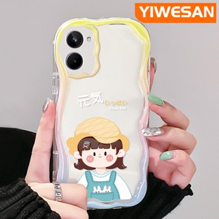 เคสโทรศัพท์มือถือแบบนิ่ม ใส กันกระแทก ลายคลื่น สีมาการอง สําหรับ Realme 10