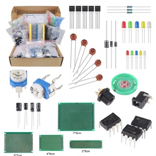 1900pcs Electronic Component Kit Assortment Capacitors Resistors LED Transistors