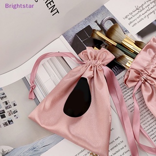 Brightstar ใหม่ ถุงผ้ากํามะหยี่ แบบหูรูด ขนาดใหญ่ พกพาง่าย หลากสี สําหรับใส่ของขวัญคริสต์มาส