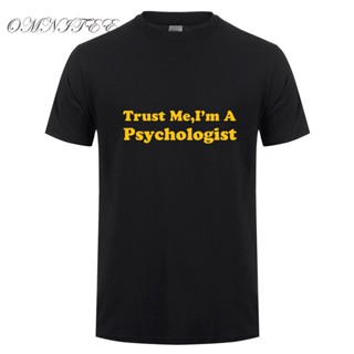 [S-5XL] Gildan เสื้อยืดผ้าฝ้าย 100% พิมพ์ลาย Trust Me Im A Psychologist ใส่สบาย แฟชั่นสําหรับผู้ชาย