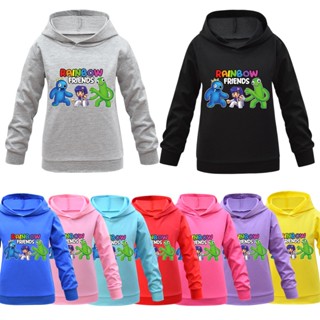 Roblox เสื้อกันหนาวลําลอง ผ้าฝ้าย มีฮู้ด ลาย Rainbow Friends สําหรับเด็กผู้ชาย และเด็กผู้หญิง