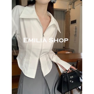 EMILIA SHOP เสื้อยืด เสื้อครอป เสื้อผ้าแฟชั่นผู้หญิง 2023 ใหม่A29J0VQ 0324