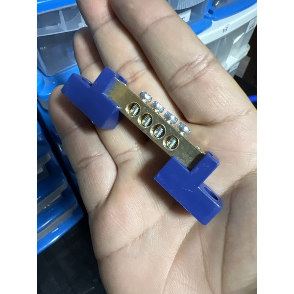 บัสบาร์ทองเหลือง  กราวด์เทอมินอล AC DC บาร์กราวด์ เชื่อมต่อสายไฟในตู้คอนโทรล - รูปที่ 5