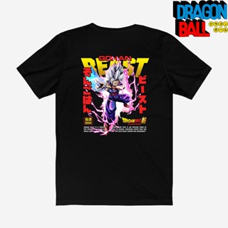 ป่าAg เสื้อยืดแขนสั้นลําลอง พิมพ์ลายกราฟิก Dragon Ball Super Gohan Beast พลัสไซซ์(S-5XL)