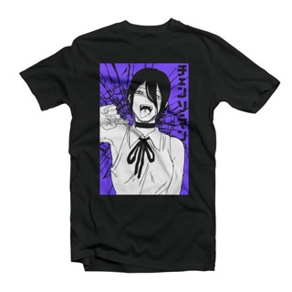 oversize T-shirt เสื้อยืด พิมพ์ลายอนิเมะ CHAINSAW MAN REZE NO AKUMA REZE S-5XL