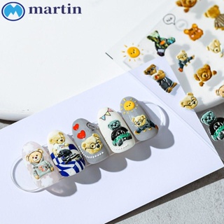 Martin สติกเกอร์ ลายการ์ตูนชินจัง หมี 3D มีกาวในตัว สําหรับตกแต่งเล็บ DIY